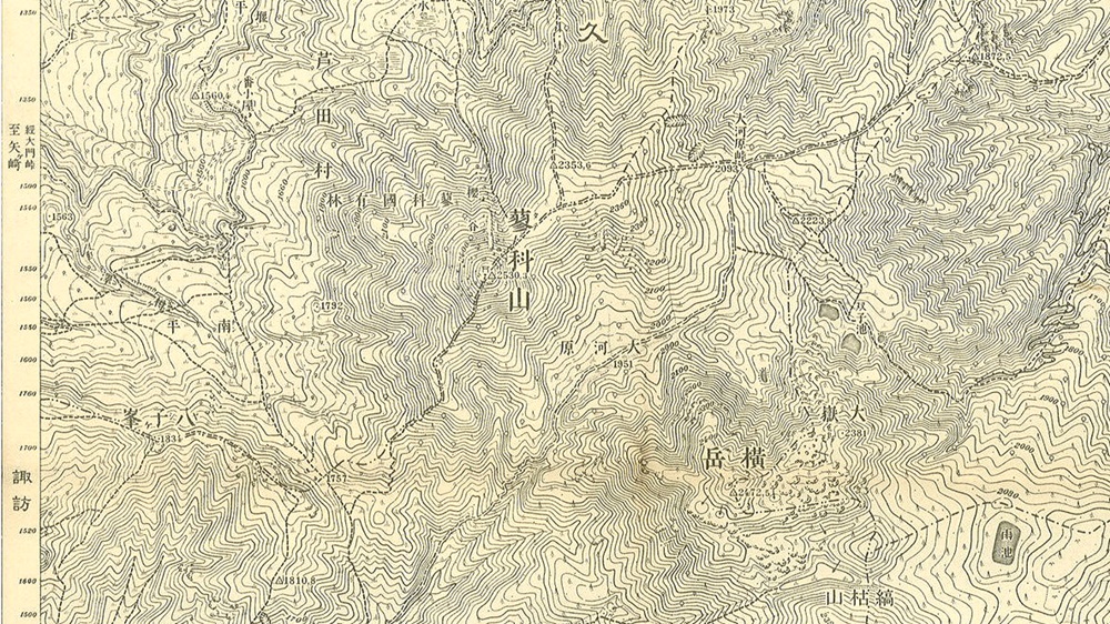 蓼科山の古地図